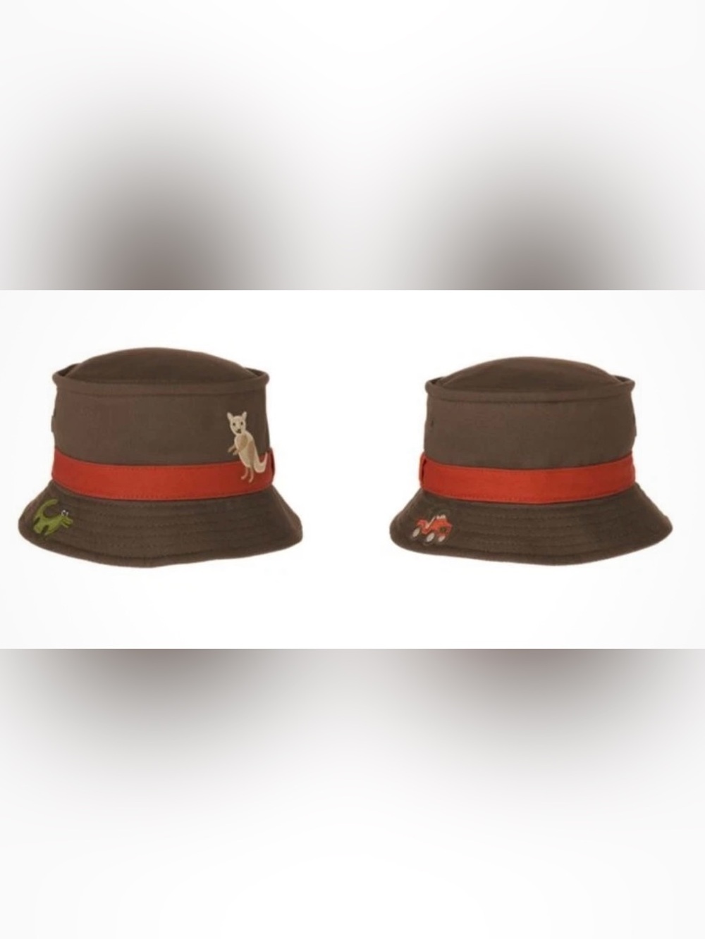 NWT Gymboree Outback Adventure Bucket Hat w Kangaroo, Alligator & Jeep Appliqués